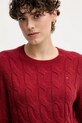 Tommy Hilfiger sweter wełniany bordowy WW0WW43586
