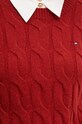 Svetr Tommy Hilfiger WW0WW43586 burgundské