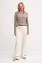 Tommy Hilfiger maglione in lana WW0WW43586 marrone AW25