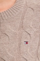 Вълнен пуловер Tommy Hilfiger WW0WW43586 кафяв