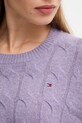 Шерстяной свитер Tommy Hilfiger WW0WW43586 фиолетовой