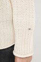 Μάλλινο πουλόβερ Tommy Hilfiger WW0WW44111 μπεζ