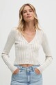 Одяг Бавовняний кардиган Calvin Klein Jeans J20J224222 бежевий
