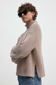 Calvin Klein Jeans sweter bawełniany beżowy J20J224227
