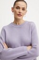 Вовняний светр MICHAEL Michael Kors фіолетовий MF460YPF2G