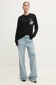 Вовняний светр MSGM 3742MDM200.247786 чорний AW24