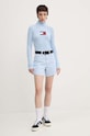 Sveter s prímesou vlny Tommy Jeans DW0DW18678 modrá AW24