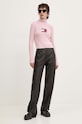 Светр з домішкою вовни Tommy Jeans DW0DW18678 рожевий AW24
