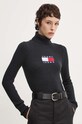 Tommy Jeans pulover din amestec de lana grosime medie gri DW0DW18678