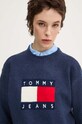 Светр з домішкою вовни Tommy Jeans темно-синій DW0DW18681