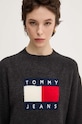Свитер с примесью шерсти Tommy Jeans серый DW0DW18681