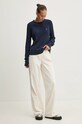 Tommy Jeans pulover de bumbac DW0DW18683 bleumarin AW24