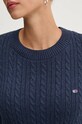 Tommy Jeans pulover de bumbac DW0DW18683 bleumarin