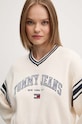 Tommy Jeans sweter bawełniany beżowy DW0DW18692