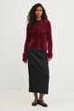 Tommy Jeans cardigan DW0DW19683 burgundia AW24