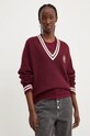 Tommy Jeans pulóver burgundia DW0DW19685