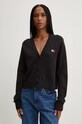 Tommy Jeans cardigan din bumbac negru DW0DW19913