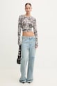 Vlnený sveter Moschino Jeans 0918.8704 sivá AW24