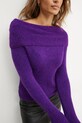 Sveter s prímesou vlny Morgan MGO fialová MGO