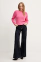 Свитер с примесью шерсти Morgan MREINE MREINE розовый AW25