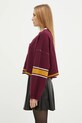 Vlnený sveter AMBUSH Damaged Rib V Neck Sweater BWHD002F24KNI0012846 burgundské AW24