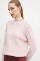Morgan pulover din amestec de lana MSTORI roz MSTORI