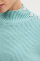 Sveter s prímesou vlny Morgan MSTORI MSTORI tyrkysová