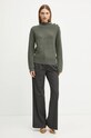 Morgan sweter z domieszką wełny MSTORI MSTORI zielony SS26