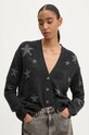 ZADIG&VOLTAIRE kardigan kaszmirowy wełna szary KWCA00586