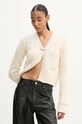 ZADIG&VOLTAIRE kardigan wełniany wełna beżowy KWCA00578