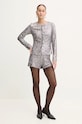 Сорочка Never Fully Dressed Gunmetal Alexa Sequin Cardigan NFDTO1583 срібний AW24