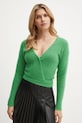 Simona Corsellini cardigan din lână verde A24CPCRP01