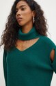 Pulover s dodatkom vune Simona Corsellini zelena A24CPMGE13