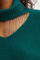 Pulover s dodatkom vune Simona Corsellini A24CPMGE13 zelena