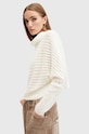 Odzież AllSaints sweter z wełną RIDLEY LADDER W020KB biały