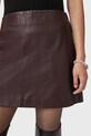 Oblečenie Kožená sukňa AllSaints RENAI W020RB burgundské