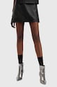 Kožená sukně AllSaints RENAI W020RB černá AW24