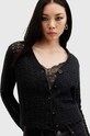 Vlnený kardigán AllSaints VIVIAN W056KB čierna AW24