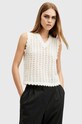 Шерстяной жилет AllSaints VIVIAN TANK тонкий белый W057KB