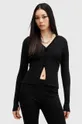 AllSaints cardigan CRUZ scollo a V nero W105KB