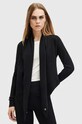 AllSaints kardigan wełniany WASSON czarny W119KB