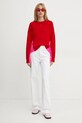FROM FUTURE sweter kaszmirowy WPR02157 czerwony SS25