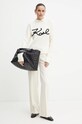 Vlnený sveter Karl Lagerfeld 246W2000 béžová AW24