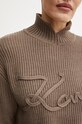 Karl Lagerfeld pulover de lână 246W2000 maro