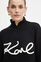 Вовняний светр Karl Lagerfeld чорний 246W2000