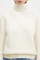 Woolrich sweter wełniany Canberra Turtleneck beżowy CFWWKN0329FRUF0712.UF07