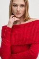 Sisley pulover din amestec de lana rosu 1026M201Z