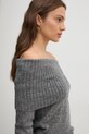 Sveter s prímesou vlny Sisley sivá 1026M201Z