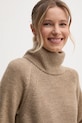 Svetr z vlněné směsi Sisley béžová 1276M2022