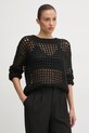 Sisley pulover din amestec de lana grosime medie negru 116QM105V
